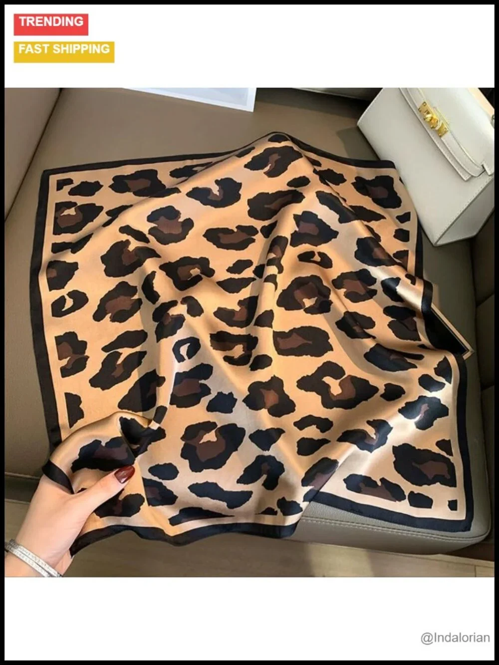 100% Mulberry Silk Small Square Scarf 21